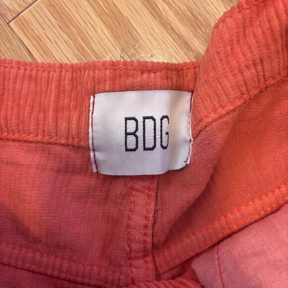 BDG Urban Outfitters Womens Coral/Orange Corduroy High Waist Shorts Size 25 - Picture 5 of 8